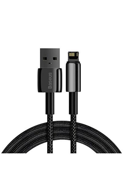 Baseus Cablu USB împletit cu încărcare rapidă, Tungsten Gold, 1 m, negru