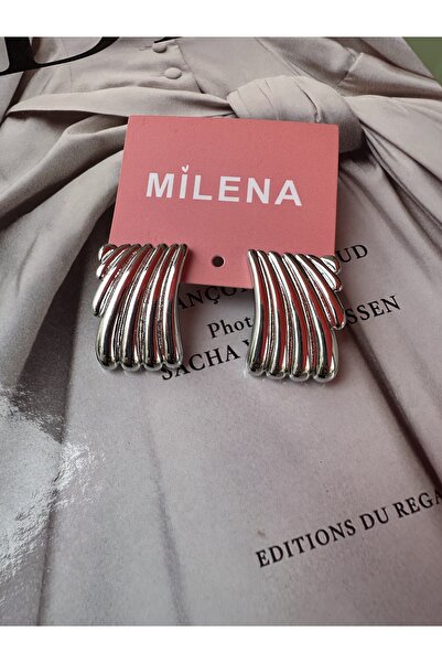 Milena Designer Store Milena Istanbul Rectangular Plate Earrings