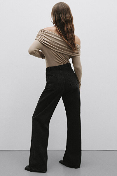 Pilea High Waist Anthracite Denim Trousers