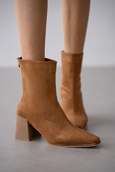 selinshoes Бравін Жіночі черевики з застібкою ззаду та квадратним носком - TABA SÜET