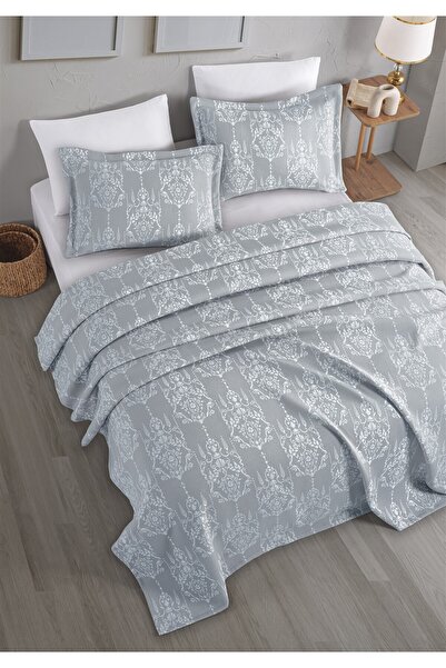 Monolisse Set cuvertură de pat Minaya Jacquard dublu Indigo 230x240 cm