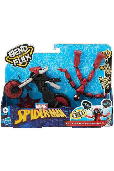 Marvel انحناء وانثناء فليكس رايدر سبايدر مان ودراجة نارية 2 في 1