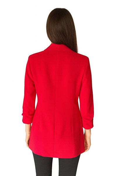 KASİDE Kolu Büzgülü Blazer Ceket