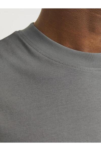 Jack & Jones Ανδρικό μπλουζάκι Jjebradley Tee Ss με λαιμόκοψη σε σχήμα Ο 12249319-Castlerock