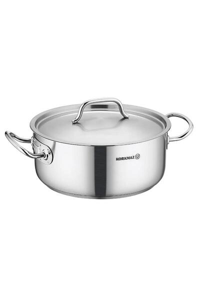 KORKMAZ Stainless steel pot with lid, capacity 1.9 liters 18x8 cm,