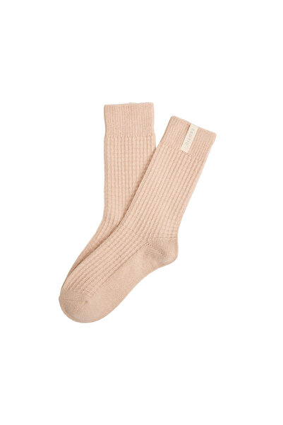 ESOTIQ Șosete pentru femei, până la jumătatea gambei, lungi, confortabile și călduroase, cu textură tip vafă, pentru acasă | Wolk