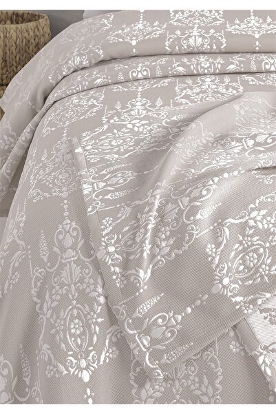 Monolisse Minaya Jacquard Bedspread Set Double Size Beige 230X240 cm