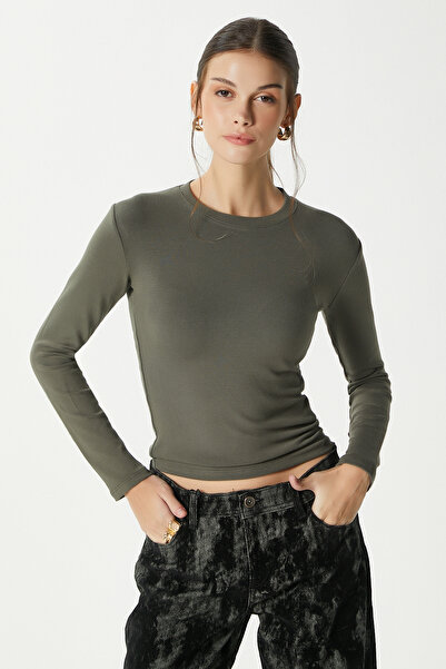 Ritnice Kadın Main Lux Touch Yumuşak Doku Haki Bluz