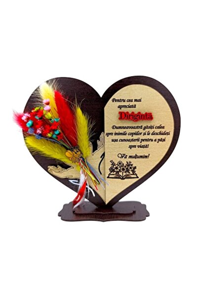 OEM Personalized gift for class teacher 'Most appreciated...' - heart with straw and personalized messag