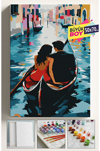 Genel Markalar Sayılarla Boyama Seti Numaralı Tuval Fırça Boya Dahil Kasnaklı...