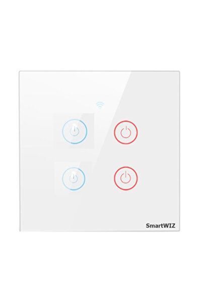 TUYA Intrerupator inteligent cu touch Tuya, Life Smart, Wi-Fi, cu sau fara nul, 4 canal @SmartWiz