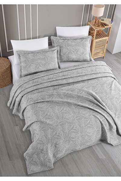 Monolisse Talia Jacquard Bedspread Set Double Size Gray 230X240 cm