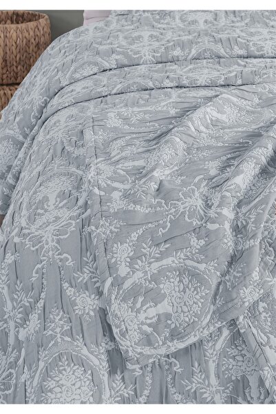 Monolisse Perla Jacquard Bedspread Set Double Indigo 230X240 cm