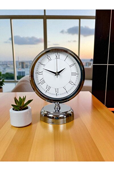 ZENTİME Reflex Silver 25x20 Krom Metal Masa Saati