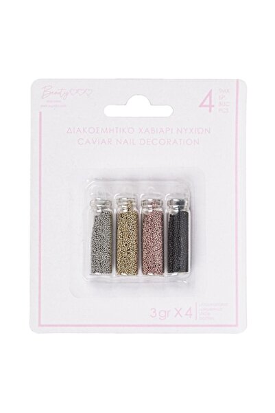 OEM Set of 4 caviar nail decoration bottles, 3 g