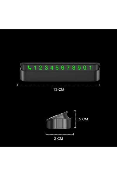 tg tek-iş global Araç İçi Telefon Numaratörü – Gece Görünür Oto Numaralık Plakası