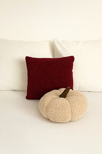 Madame Clean Home Teddy Decorative Pumpkin Pillow and Inner-Filled Cushion
