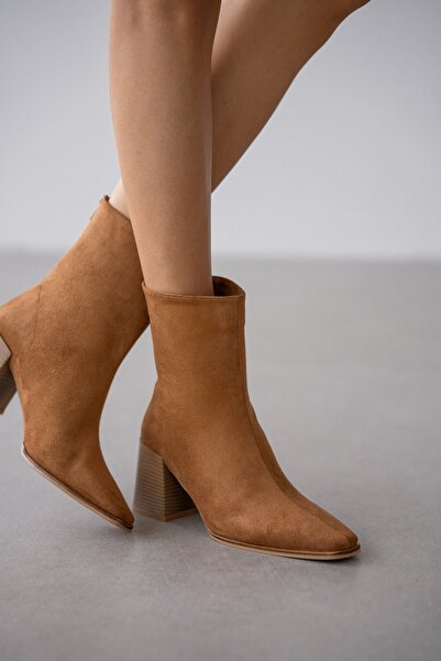 selinshoes Бравін Жіночі черевики з застібкою ззаду та квадратним носком - TABA SÜET