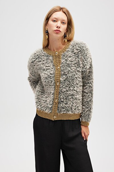 Peraluna Women's Knitwear Cardigan - Beige Melange