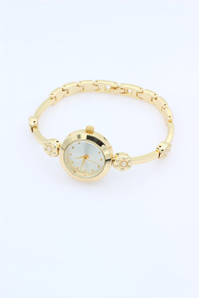 XUPING JEWELRY Style Pearl Gold Luxury Watch, Pearl White Zirconia Stone Steel Watch