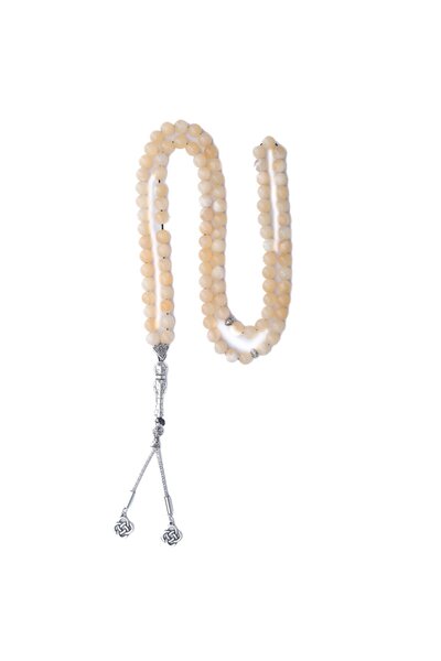 Zeynep Büyükbay Calcite Natural Stone Prayer Beads 99 Pieces