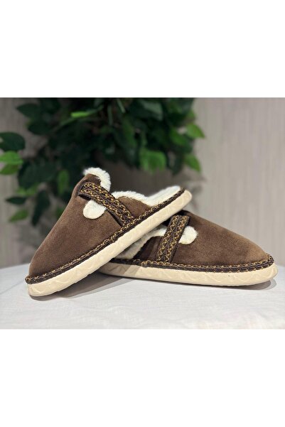 Platana Günlük Suni Kürklü Kışlık Ev Terlik