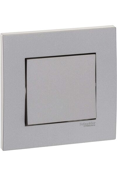 Schneider Electric KB31R_1_AS Vivace Silver - 1-way plate switch 1 gang - 16AX