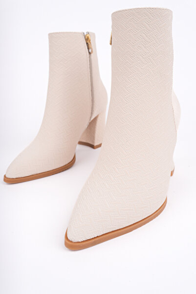 Madam Tarz Dnz-209 Thick Heel Zippered Boots
