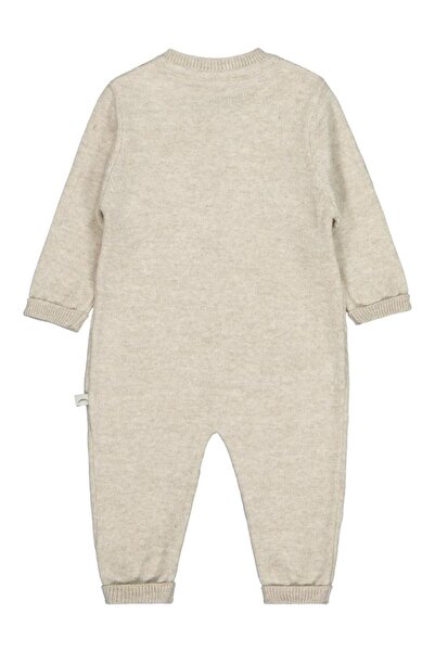 BEYBEK Buttoned 3-12 Month Jumpsuit - Beige 12-18 Months