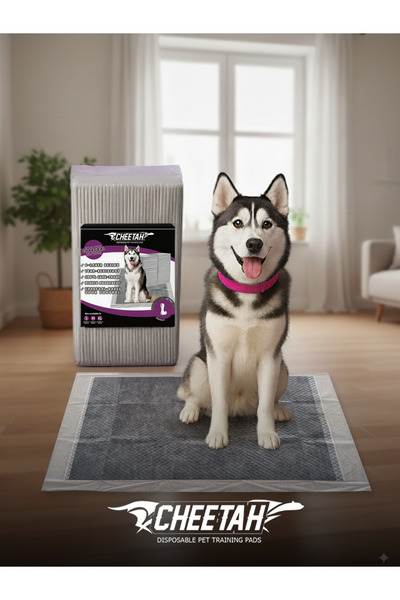 cheetah وسادات تدريب الحيوانات الأليفة للاستخدام مرة واحدة، 6 طبقات، لون رماد...