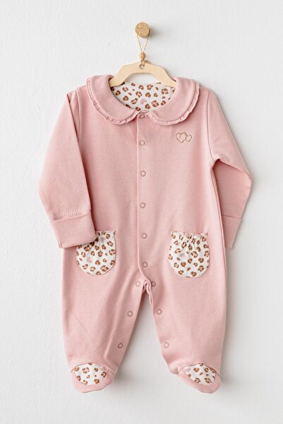 andywawa Kız Bebek Tulum Romper Lıttle Leopard AC26240