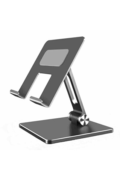 OEM Desk stand for tablet, adjustable angle, foldable, gray