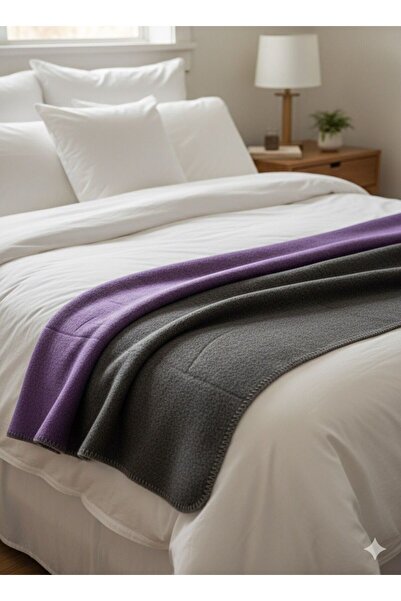 zera collection Double-Sided Double-Color Wool Acrylic Fleece Blanket - Tv Blanket 180X220 - 2200 Grams (9 Colors)