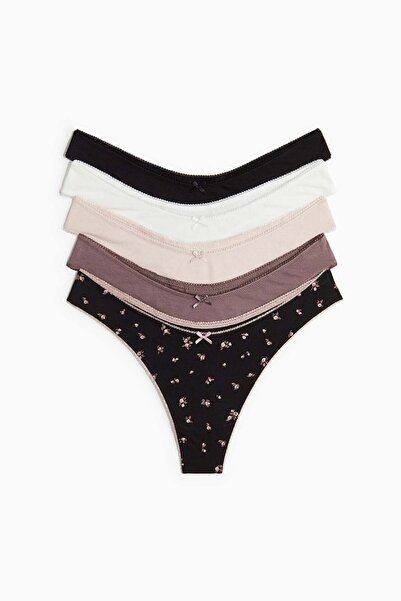 H&M 5-pack cotton thong briefs