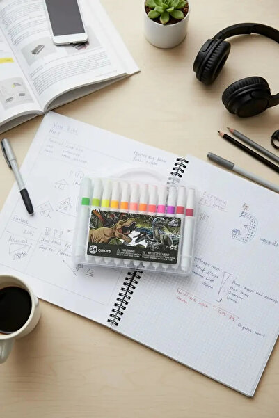 Miniso Jurassic World Koleksiyonu 24 Parçalı Yıkanabilir Kalem Seti