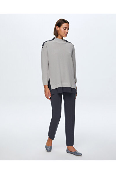 MISS DALIDA T24K-6009 Renkli Düğme Aksesuarlı Tunik VİLLA-GREY