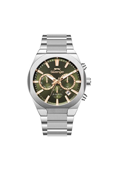 Slazenger Sl.09.2540.2.06 Quartz Steel Grey Green Dial 42 mm Men's Wristwatch