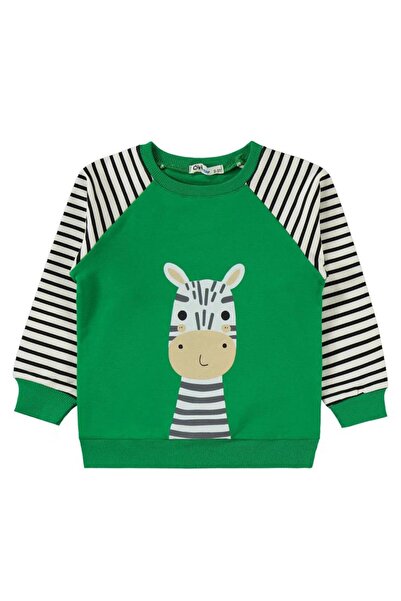 Civil Boys Zebhra Printed 2-5 Years Old Tracksuit Set - Green 5-6 Years Old