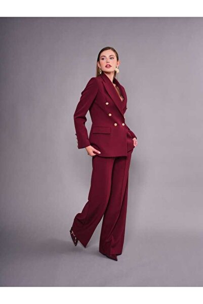 SERPİL Altın Düğme Detaylı Klasik Ceket Pantolon Takım 50977