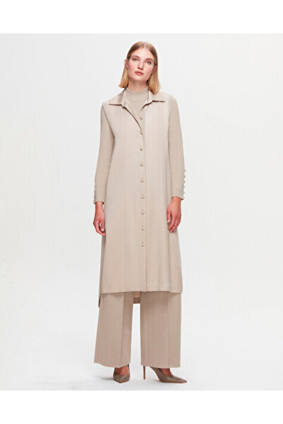 MISS DALIDA T25K-1002 Cupro Triko Yelek STONE