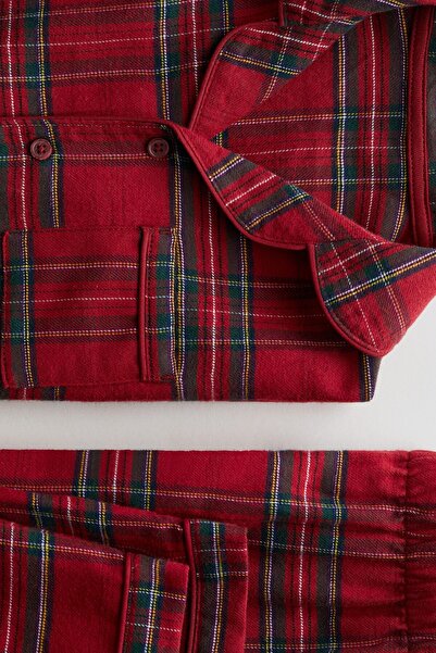 H&M Pamuklu Flanel Pijama Takımı
