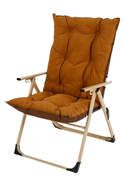 Generic Luxury Folding Camping Chair with Cushion, 5 Adjustable Positions (Indoor/Outdoor)