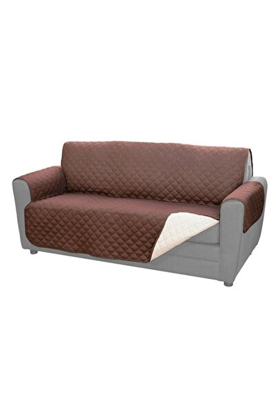 ASHOP New Pack: Textile sofa cover set, Brown + Protective textile armchair cover