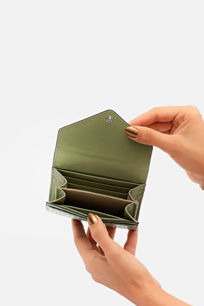 MAFİ Python Verde Croco %100 Genuine Leather Women's Wallet