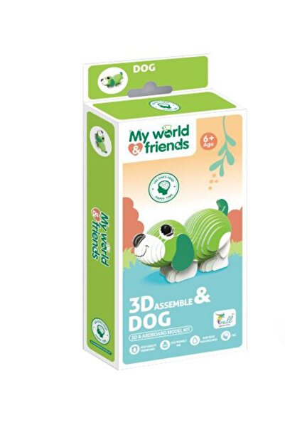 My World & Friends لغز فرس النهر ثلاثي الأبعاد "كلب"