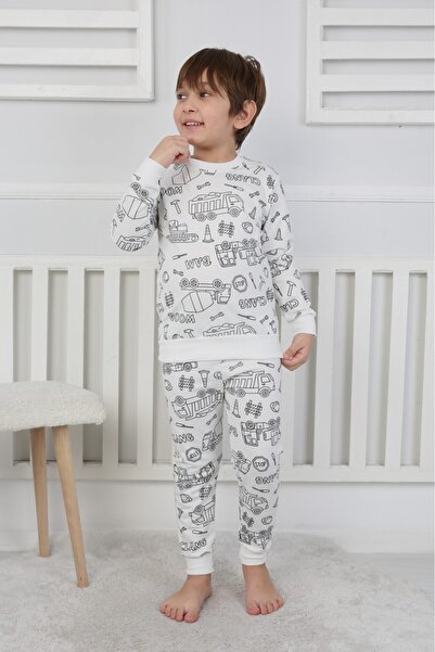 Yalçınoğlu Kids Paintable Children's Pajama Set + Pen Gift I Colorful Dreams I Redesign Every Wash