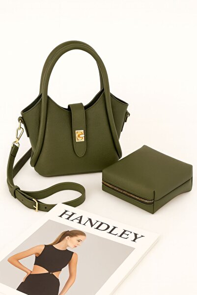 Handley Міні-люксовий шкіряний тоут і набір косметичок