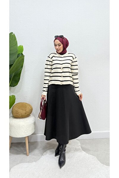 modasusev Scuba Suit with Skirt and Cardigan