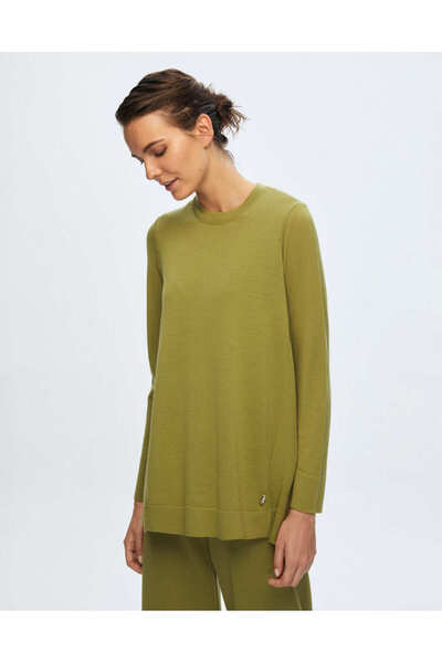 MISS DALIDA T24K-6010 Arkası Uzun Tunik FİABA-OLİVE