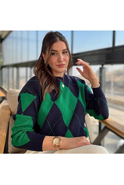 beşirebutik سترة تونيك منسوجة بنمط البقلاوة